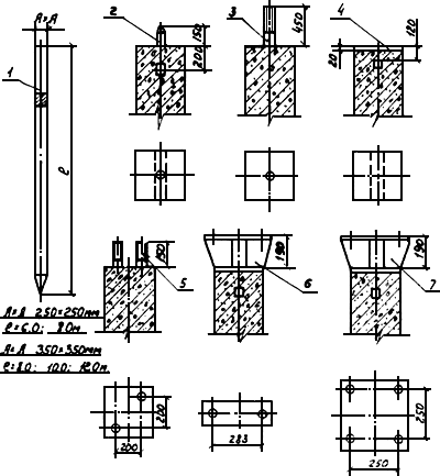 Железобетонные сваи для фундаментов С35-1-8-1